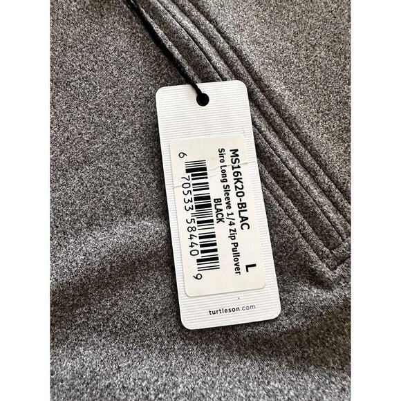 TURTLESON Stretch Siro Quarter Zip Pullover Jacket Sweater Blue Men’s L - Picture 10 of 12